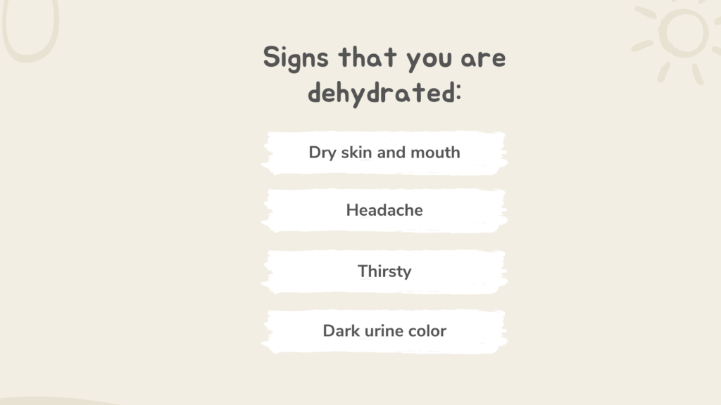 Signs that you are dehydrated, The Health Bond